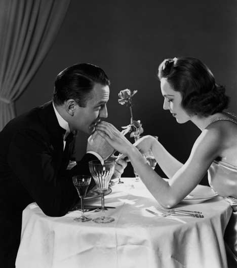 Dinner a deux is a classic date option and great for good conversation and some old fashioned romance